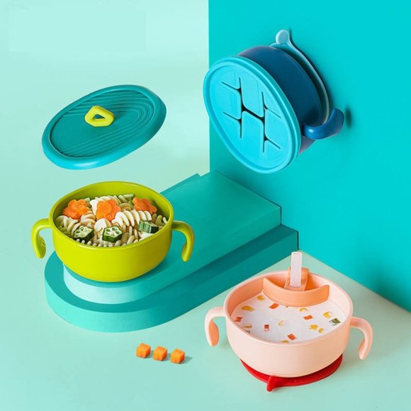 Non Spill Bpa Free Suction Eating Food Insulated Feeding Silicone Baby Bowl - Picture 1 of 14